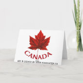 Canada Cards Canada Flag Grußkarten Custom Karte (Rückseite)