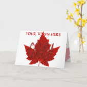 Canada Cards Canada Flag Grußkarten Custom Karte (Gelbe Blume)