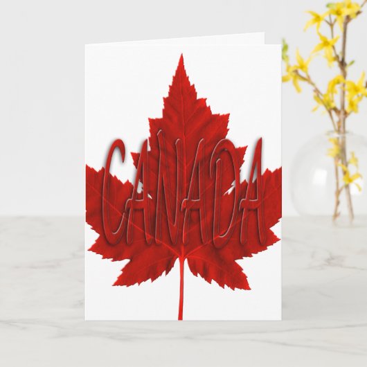 Canada Cards Canada Flag Grußkarten Custom Karte (Gelbe Blume)