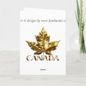 Canada Cards Canada Maple Leaf Grußkarten Karte (Rückseite)