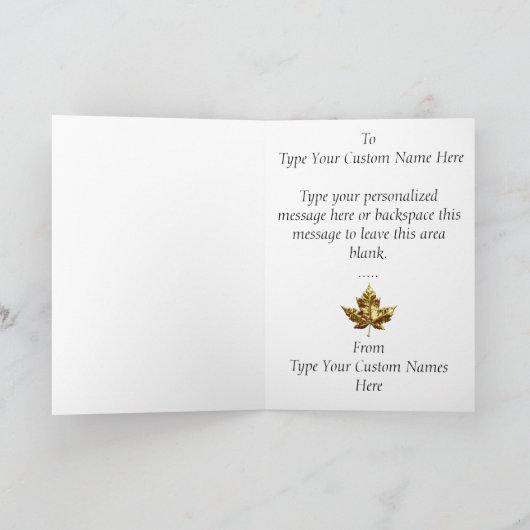 Canada Cards Canada Maple Leaf Grußkarten Karte (Innenseite)