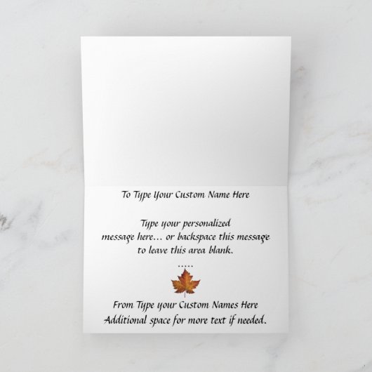 Canada Cards Canada Maple Leaf Grußkarten Karte (Innenseite)