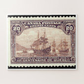 "Canada Cartier 1908, Ausgabe 20c Briefmarke" Puzzle (Horizontal)