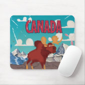 Canada Cartoon Vintag Elche Poster Mousepad (Mit Mouse)