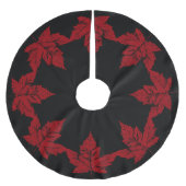 Canada Christmas Tree Skirt Cool Canada Maple Leaf Polyester Weihnachtsbaumdecke (Vorderseite)