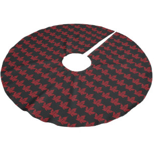 Canada Christmas Tree Skirt Cool Canada Maple Leaf Polyester Weihnachtsbaumdecke