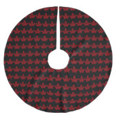 Canada Christmas Tree Skirt Cool Canada Maple Leaf Polyester Weihnachtsbaumdecke (Vorderseite)
