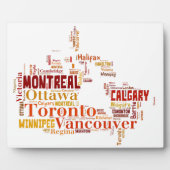 Canada Cities Word Art Fotoplatte (Vorderseite)