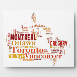 Canada Cities Word Art Fotoplatte