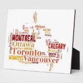 Canada Cities Word Art Fotoplatte (Seite)