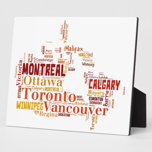 Canada Cities Word Art Fotoplatte (Seite)