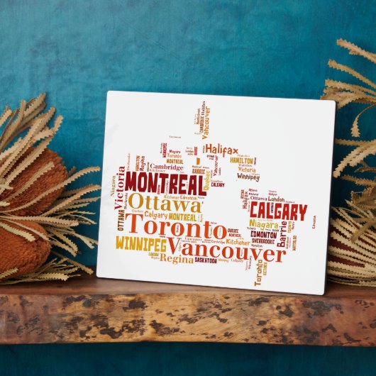 Canada Cities Word Art Fotoplatte (Seite)