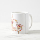Canada Cities Word Art Kaffeetasse (VorderseiteRechts)