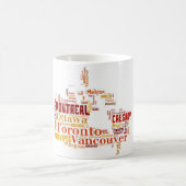 Canada Cities Word Art Kaffeetasse (Mittel)