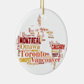 Canada Cities Word Art Keramikornament (Rechts)