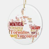 Canada Cities Word Art Keramikornament (Links)