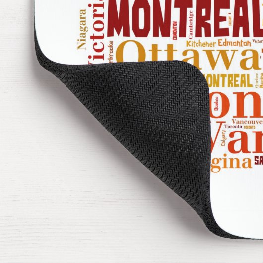 Canada Cities Word Art Mousepad (Ecke)
