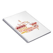 Canada Cities Word Art Notizblock (Rechte Seite)