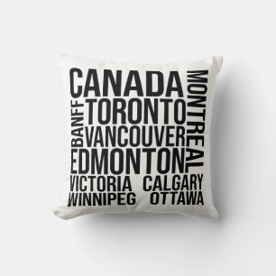 Canada Cities Word Art - Toronto Travel Kissen