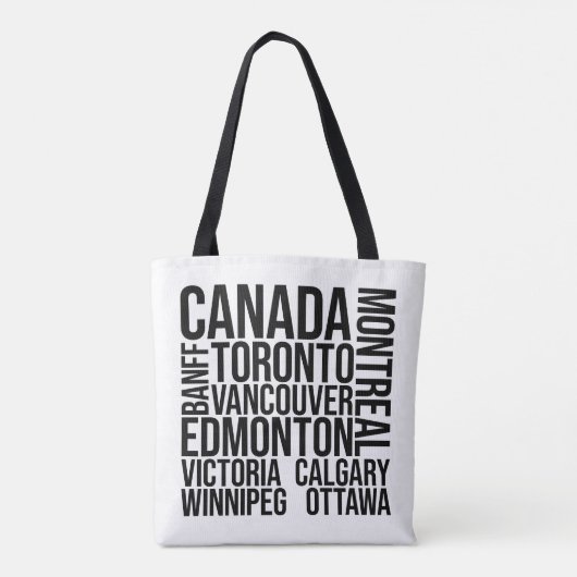 Canada Cities Word Art - Toronto Travel Tasche (Rückseite)