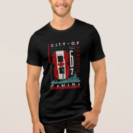 Canada Cityscape T-Shirt - Bold Urban Pride Tri-Blend Shirt