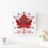Canada Clock Canadian Anthem Souvenir Clock Quadratische Wanduhr (Zuhause)