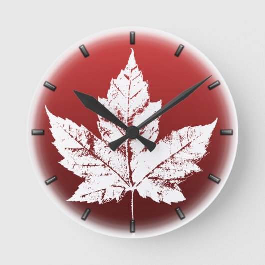 Canada Clock Cool Canada Souvenir Wall Clocks Gift Runde Wanduhr (Vorderseite)