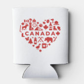 Canada Collage Heart Dosenkühler (Rückseite)