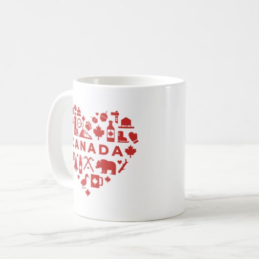 Canada Collage Heart Kaffeetasse (Vorderseite Links)