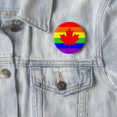 Canada Country Gay stolze Regenbogenflagge Button (Beispiel)
