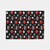Canada Curling Rocks Fleece Blanket (benutzerdefin (Vorderseite (Horizontal))