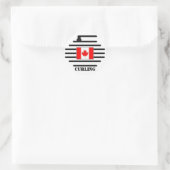 Canada Curling Runder Aufkleber (Tasche)