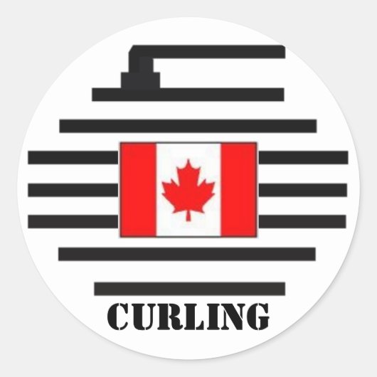 Canada Curling Runder Aufkleber (Vorderseite)