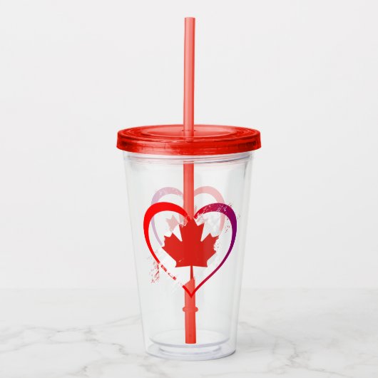 Canada Day Acrylic Tumbler Acryltrinkbecher (Vorderseite)