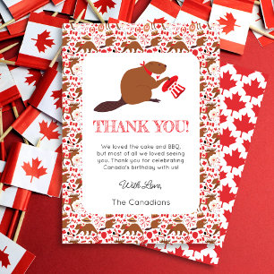 Canada Day Beaver Danke, Card Einladung