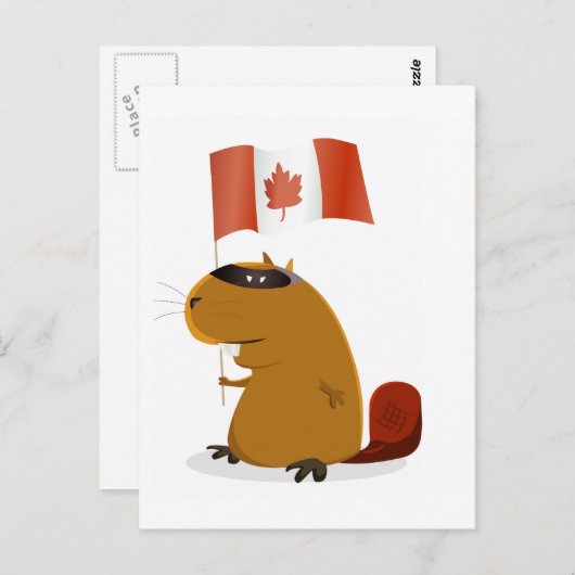 Canada Day Beaver Postkarte (Vorne/Hinten)