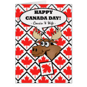 Canada Day Card für Cousin und Ehefrau, Funny Moos (Vorne)