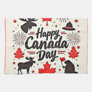 Canada Day Fun Vibes Geschirrtuch