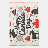 Canada Day Fun Vibes Geschirrtuch (Vertikal)