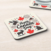 Canada Day Fun Vibes Getränkeuntersetzer (Linke Seite)