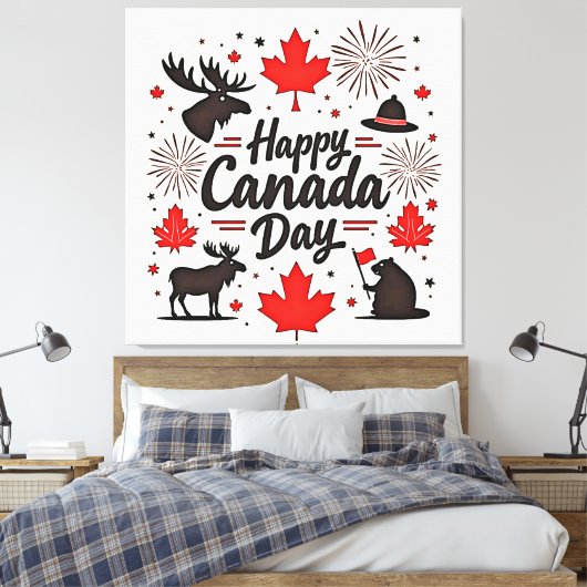 Canada Day Fun Vibes Leinwanddruck (Insitu (Schlafzimmer))