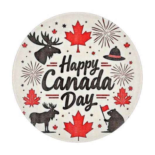 Canada Day Fun Vibes Schneidebrett (Vorderseite)