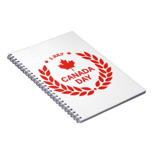 Canada Day Kranz Foto Notizbuch Notizblock