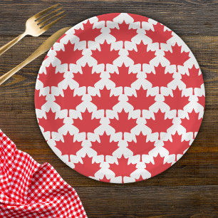 Canada Day Maple Leaf Pappteller