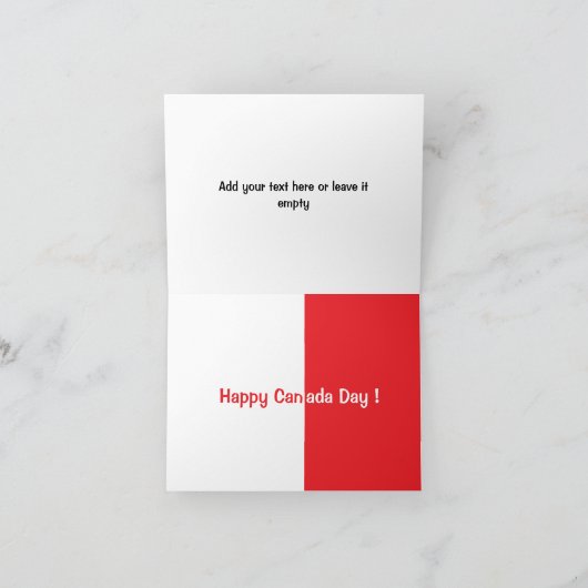 Canada Day Maple Leaf Red & White Dankeskarte (Innenseite)