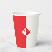 Canada Day Maple Leaf Red & White Pappbecher (Rückseite)