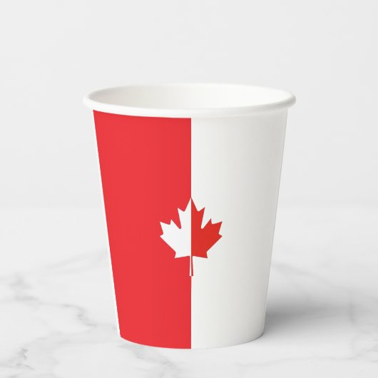 Canada Day Maple Leaf Red & White Pappbecher (Rückseite)