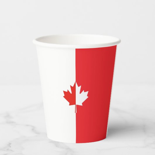 Canada Day Maple Leaf Red & White Pappbecher (Vorderseite)