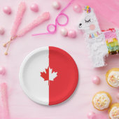 Canada Day Maple Leaf Red & White Pappteller (Party)