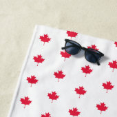 Canada Day Mapleleaf White Beach Handtuch (Beispiel)